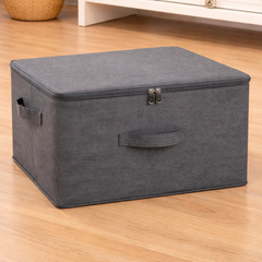 Cloth Storage Bag Large Foldable Fabric Organizer with Lid