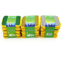 Steel Wire Sponge – 4 Pcs Heavy-Duty Square Scrub Pads (Assorted Colors)