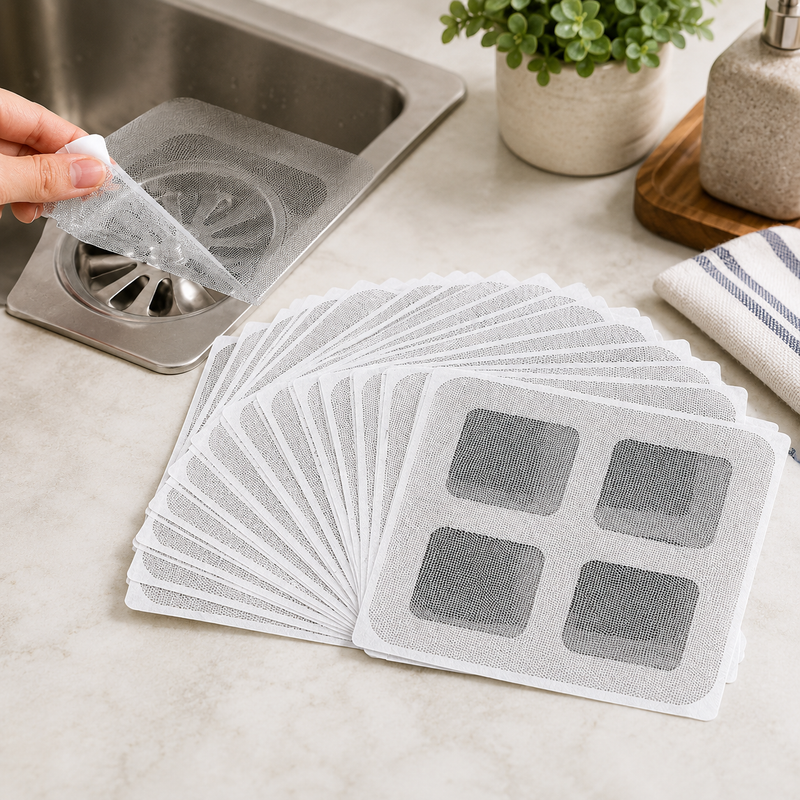 Disposable Shower Drain Strainer – 20 Pc Set Hair Catcher Stickers for Bathroom & Kitchen