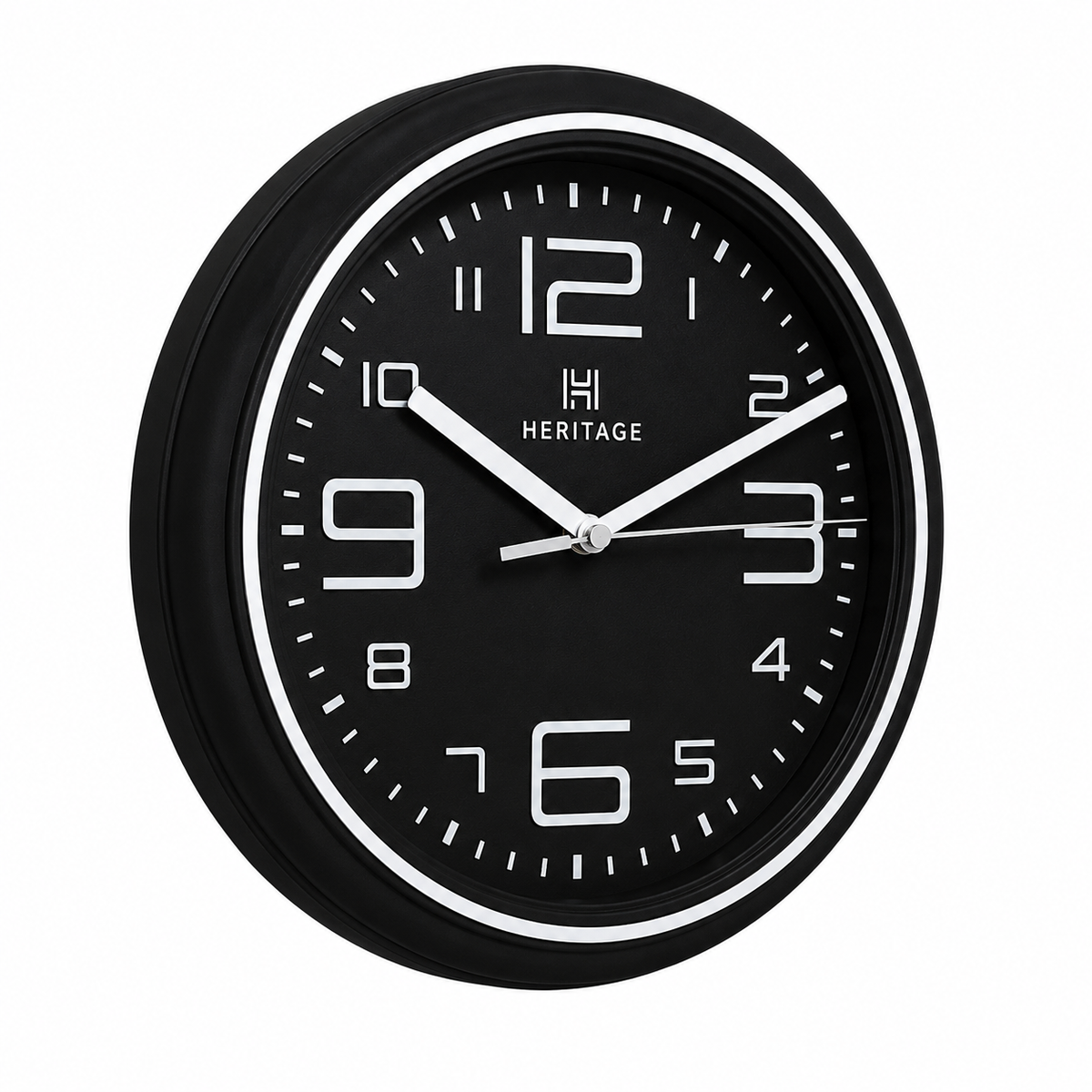 Heritage Titan Wall Clock – 10.75 Inch Plastic Frame