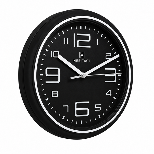 Heritage Titan Wall Clock – 10.75 Inch Plastic Frame