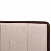 Aurra King Size Upholstered Bed | Modern Wooden King Bed with Padded Headboard - Habitt