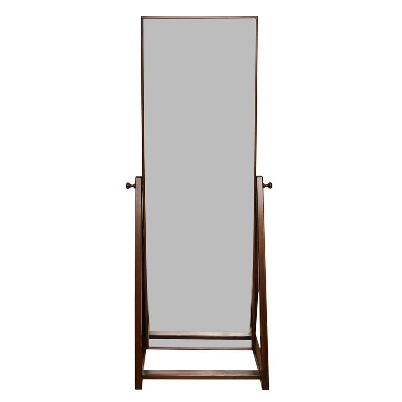 Aura Full-Length Wooden Standing Mirror – Elegant Adjustable Floor Mirror - Habitt