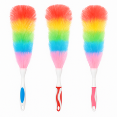 1Pc Colorful Cleaning Duster with Cover – Soft Multi-Color Feather Duster