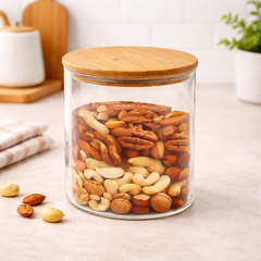 Wood Lid Jar (Medium) – Modern Kitchen Storage Container - Habitt