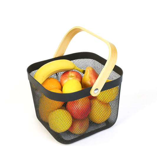 Fruit Basket with Bamboo Handle – 10 × 8 Inch