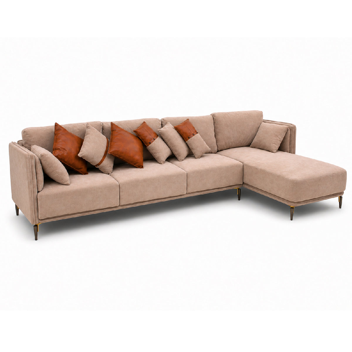 Clara L-Shaped Sofa | Modern Luxury Sectional Sofa with Chaise Lounge - Habitt