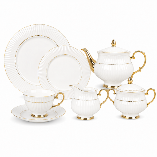 Sophisticated 24-Piece Tea Set | Complete Tea Serving Collection