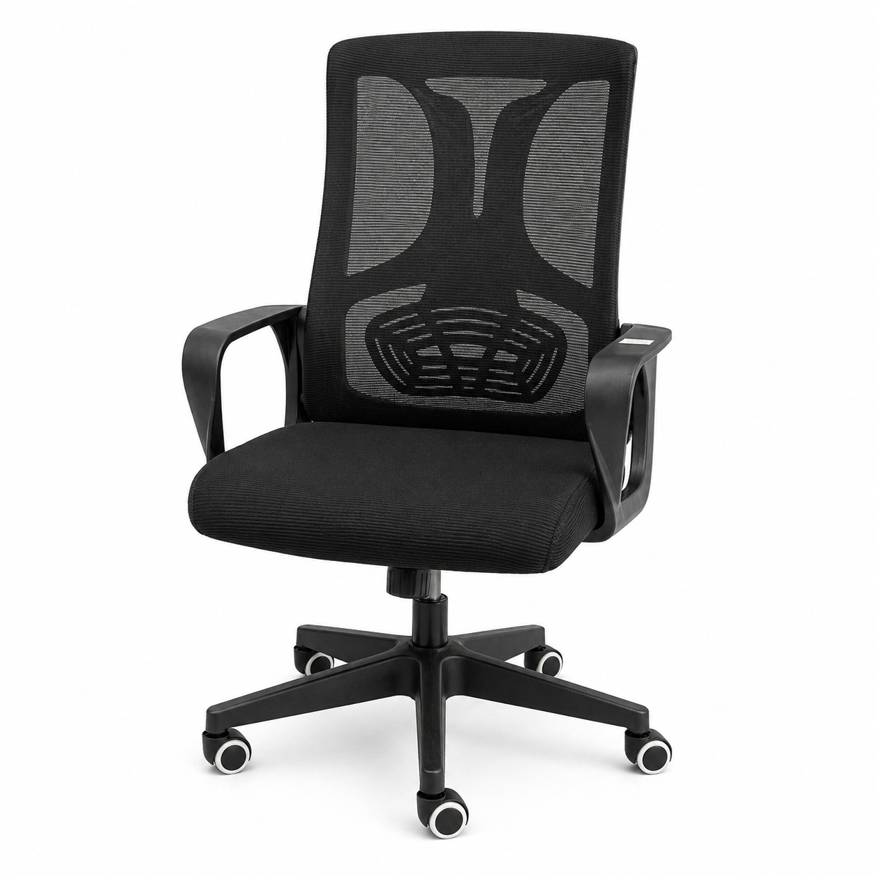 Galaxy Black Ergonomic Mesh Executive Office Chair – Breathable Mid-Back Task Chair with Lumbar Support - Habitt