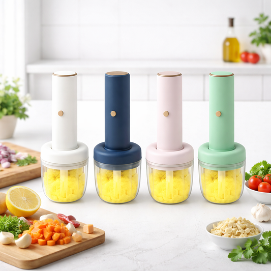 1 pc Electric Food Processor – Mini Portable Vegetable Chopper & Meat Grinder (Assorted Colors) - Habitt