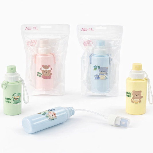 1 PC Kids Spray Bottle – Portable Travel Mist Spray with Cute Cartoon Design (Assorted Colors) - Habitt