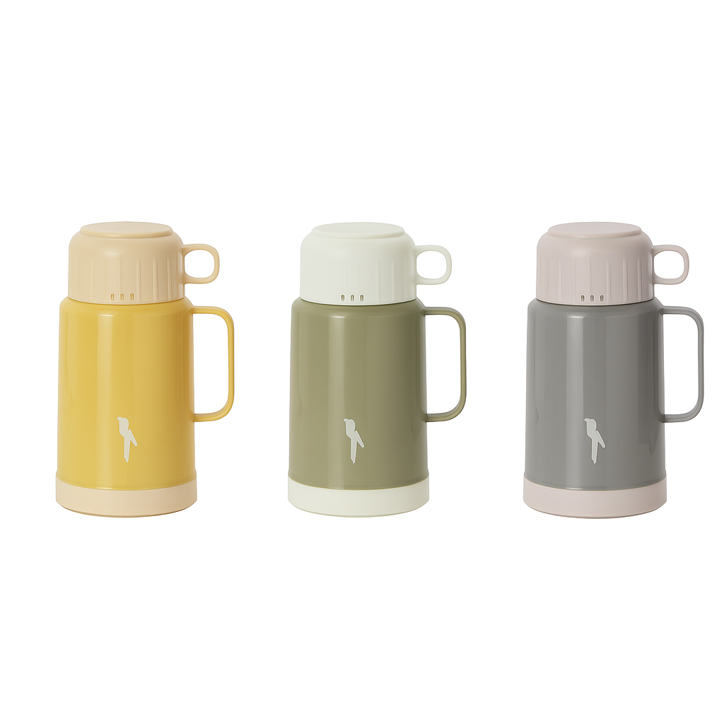 Feenik BP-100-2 Insulated Thermos Bottle – Retro-Style Hot & Cold Beverage Flask