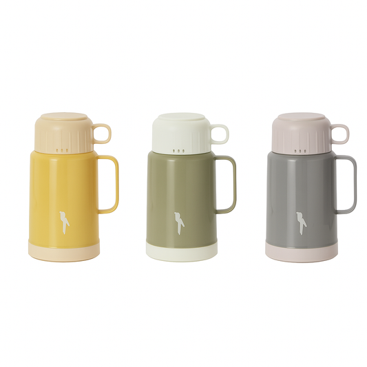 Feenik BP-100-2 Insulated Thermos Bottle – Retro-Style Hot & Cold Beverage Flask