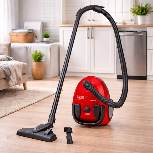 Sencor Bagged Vacuum Cleaner 850W High-Efficiency ECO Motor – Compact & Energy-Saving Cleaner (SVC 45RD-EUE3)