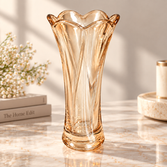Decorative Glass Vase 90mm – Light Golden