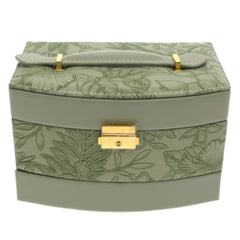 Large Printed Jewelry Storage Box – Multi‑Layer Organizer with Mirror & Drawer