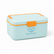 Portable Medicine Storage Box (Assorted) – Multi-Compartment First Aid Organizer with Secure Lock | Travel &amp; Home Medical Kit Box& - Habitt