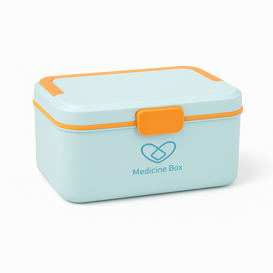 Portable Medicine Storage Box (Assorted) – Multi-Compartment First Aid Organizer with Secure Lock | Travel &amp; Home Medical Kit Box&