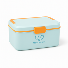 Portable Medicine Storage Box (Assorted) – Multi-Compartment First Aid Organizer with Secure Lock | Travel &amp; Home Medical Kit Box&