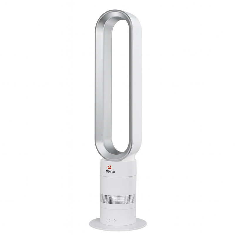 Alpina SF-5000 Electric Bladeless Fan | BLDC Motor, 10-Speed Quiet Cooling with Remote & Timer – 100–140V - Habitt