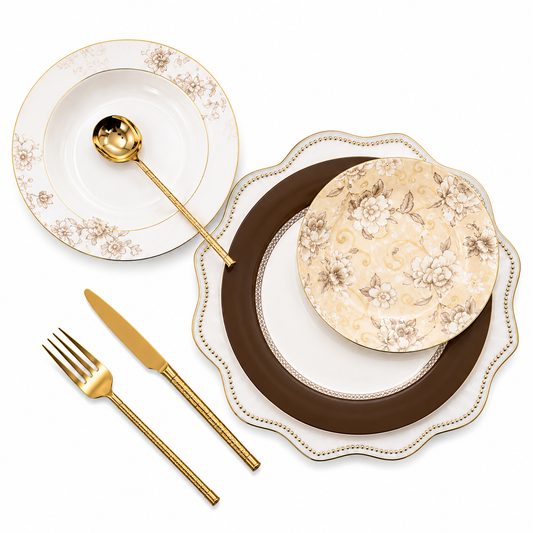 Royal 18-Piece Plate Set | Elegant Dining & Table Setting Collection