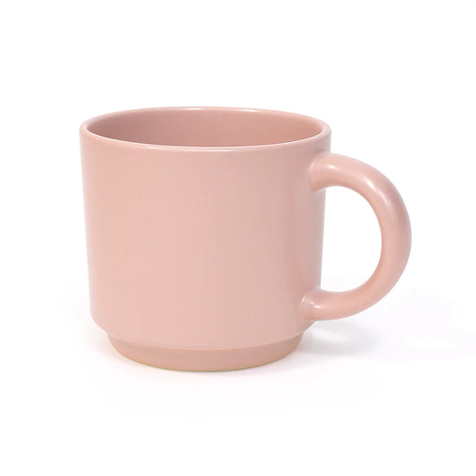 350ML Solid Color Ceramic Mug – White, Green, Grey & Pink Variants