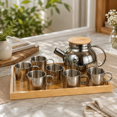 Elegant Kava Set with Pot & Matching Cups