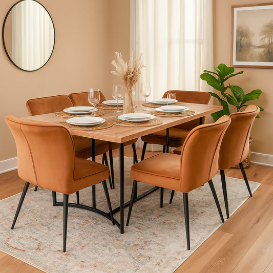 Gravel 6 Person Dining Table 4068 with Imperial Chair