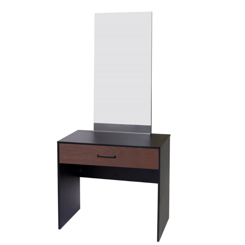 Ozmane Dark tune Set  (bed with sides, dresser and mirror) - Habitt