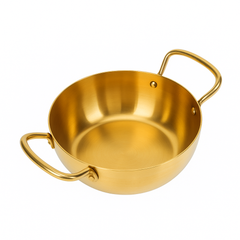 Korean Gold Ramen Pot with Handles – Lightweight Traditional Noodle & Soup Pot (Variants: 16cm, 18cm, 20cm, 22cm)