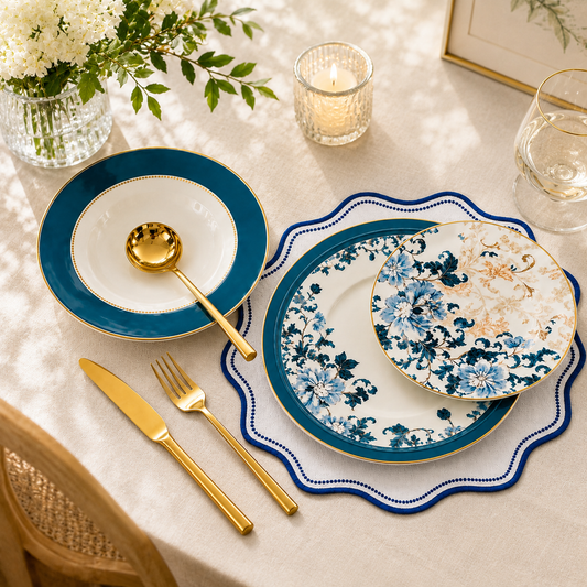 18 PCS Signature Plate Set – Elegant Dinnerware Collection for Home & Entertaining