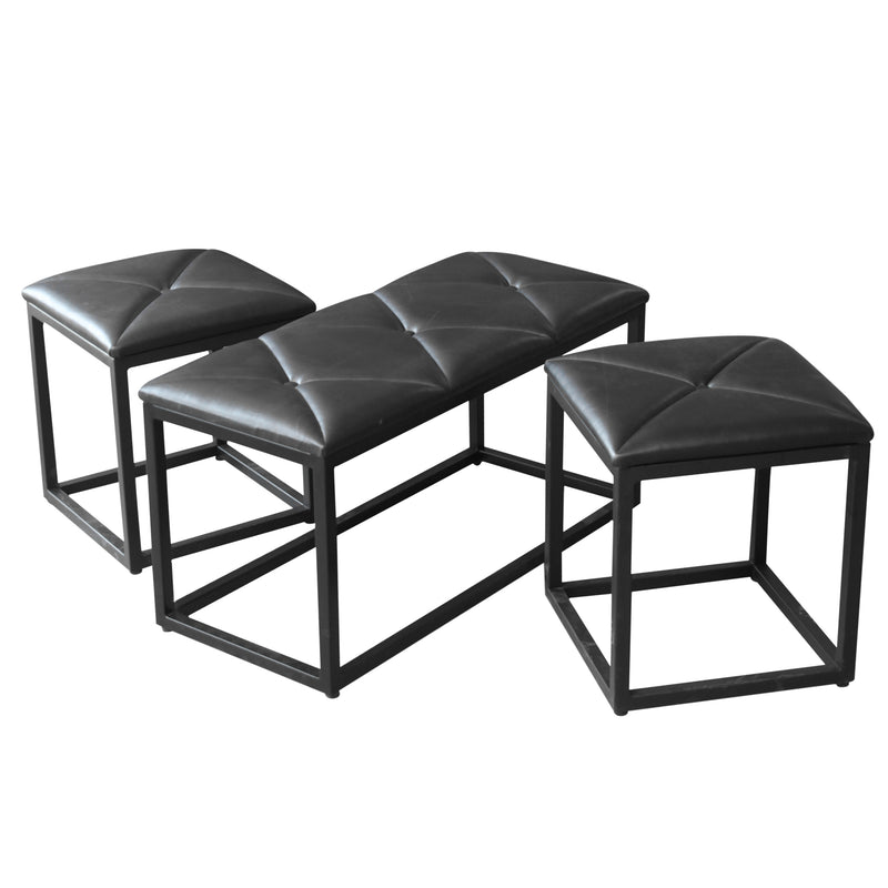 Savior dining with 2 Stool & Bench - Habitt