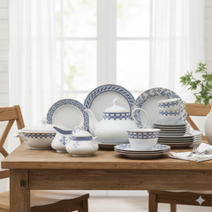 45Pcs Dinner Set Blue Sapphire