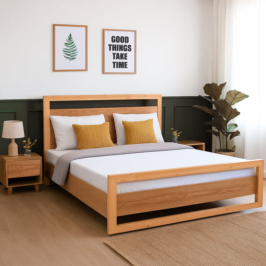 Casper King Size Bed With 2 Side Table