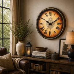 Heritage Oxford Wall Clock – 14 Inch Plastic Frame