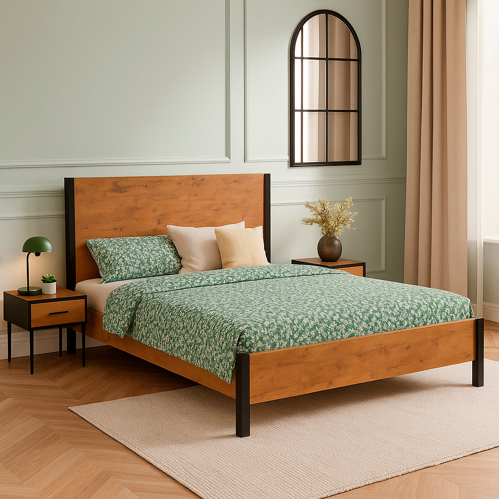 Remington King Size Bed with 2 Side Tables