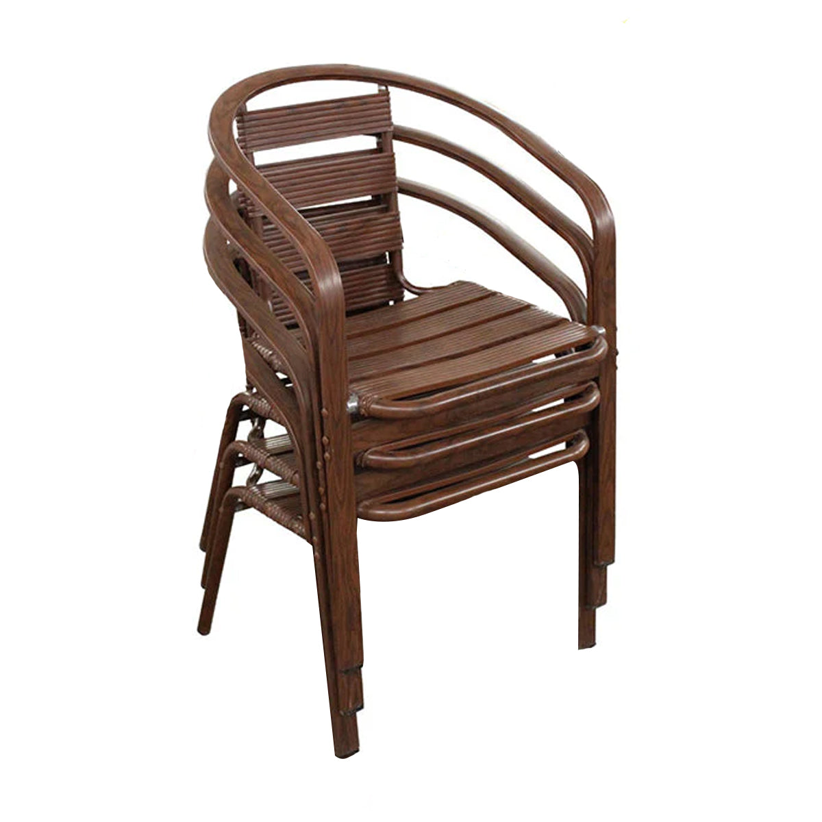 Lucky Home Aluminium Chairs 3 Pieces Chocolate Colour Outdoor