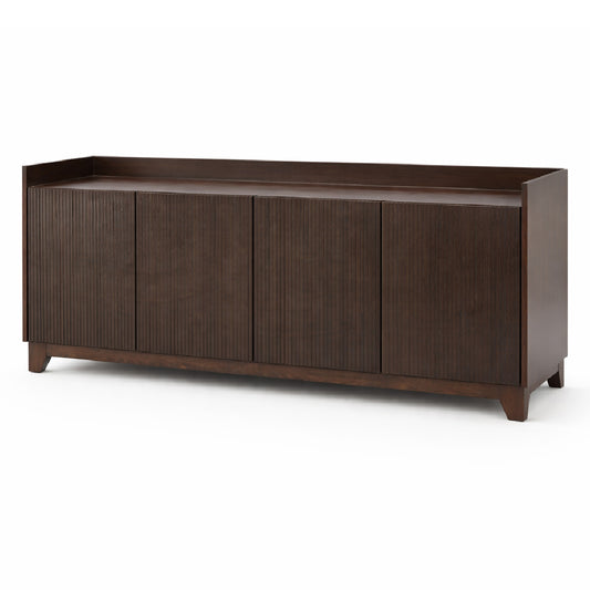 Oaklin Wooden Console Table with Fluted Doors – Modern Storage Sideboard for Living Room & Entryway - Habitt