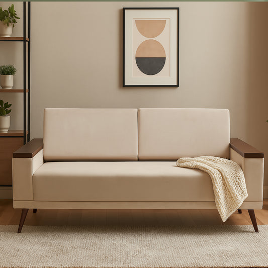 Nimoy X Wooden Arm Sofa