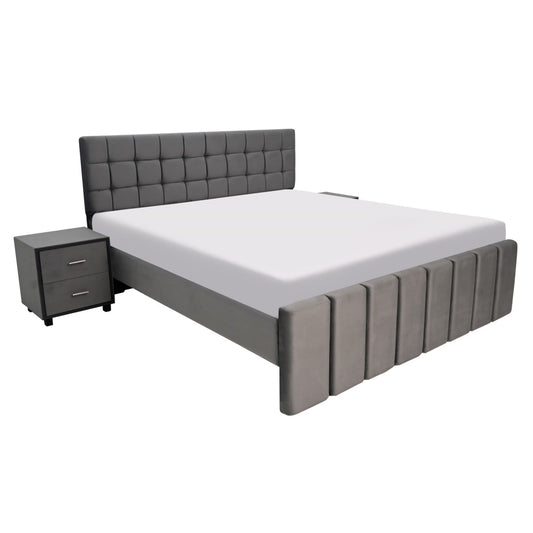 Nimoy King Size Bed with 2 Side Tables 1200