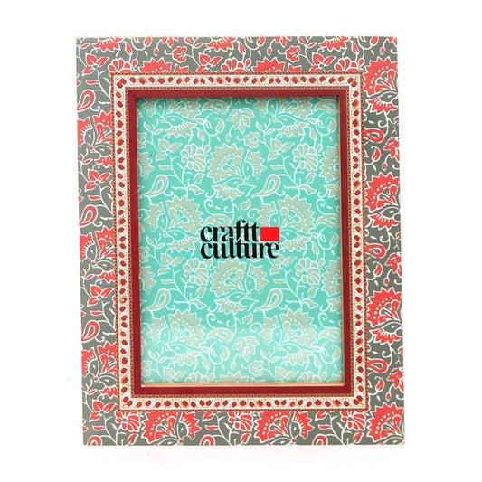 Photo Frame Printed Pattern – Dark Green 5x7 (T)