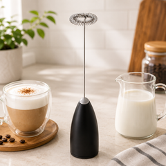 IKEA PRODUKT Handheld Milk Frother – Battery-Operated Coffee Frother for Hot & Cold Milk