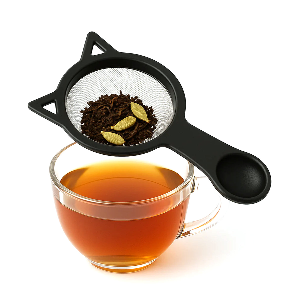 Deep Tea Strainer with Cat Ear Design (Assorted) – Fine Mesh Filter for Loose Leaf Tea, Coffee, and Juices