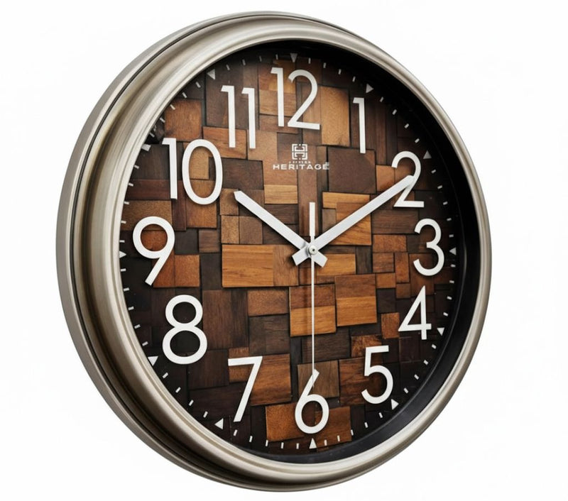 Heritage Wall Clock Rustic – 14.50 Inch Vintage Gear Design Decorative Wall Clock - Habitt