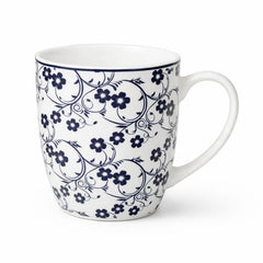 Ceramic Floral Mug – Blue & White Tea and Coffee Cup