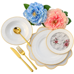 18 PCS Plate Set – Elegant Dinnerware Set for Dining & Entertaining
