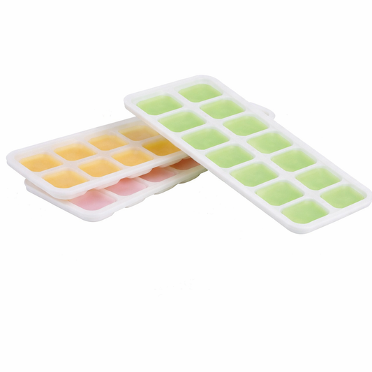 Silicone Ice Tray – 14 Cubes with Flexible Base (Assorted Colors) - Habitt