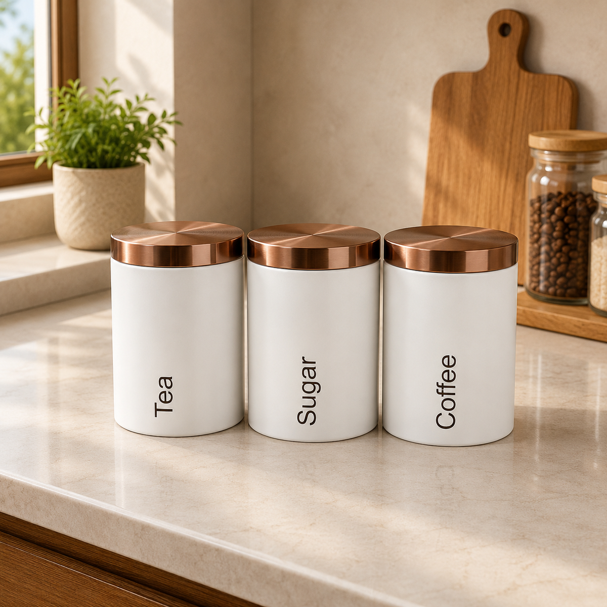 3-Piece Canister Set – Large White
