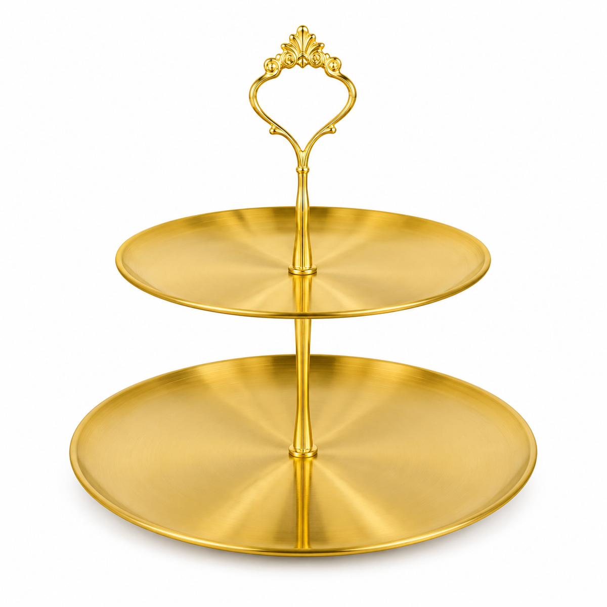 2 Step Golden Pastry Stand