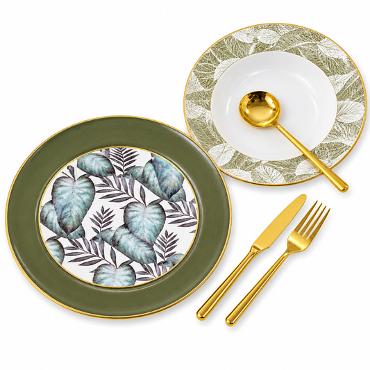 18 PCS Complete Plate Set – Luxury Dining Tableware Collection